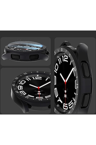 Galaxy Uyumlu Watch 6 Classic 47mm Sert Pc Kasa Ve Ekran Koruyucu Zore Sport Watch Gard 29