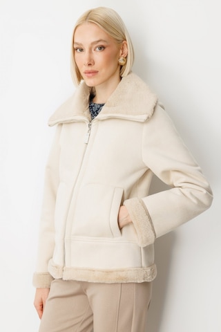 Ekol Kadın İçi Peluşlu Güderi Mont 8005 Kum Kum