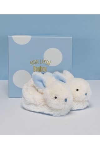 Doudou Hediye Kutulu Mavi Tavşan Panduf