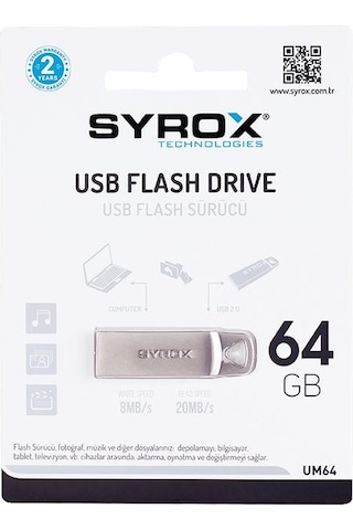 Syrox SYX-UM64 64 GB Usb 2.0 Flash Bellek