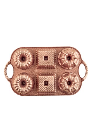 Valeria Rose Gold 6'lı Döküm Kek Kalıbı Rose Gold