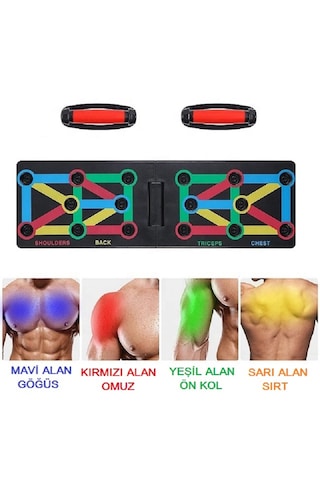 Gus Company Profesyonel Şınav Tahtası Göğüs - Kol - Omuz Ve Sırt Push-up Board