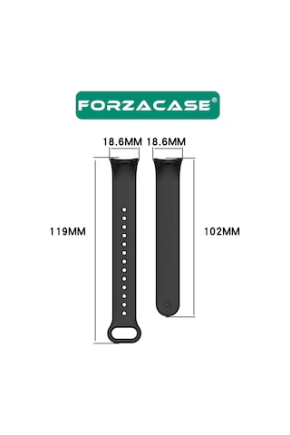 Forzacase Xiaomi Mi Band 9 İçin Silikon Kordon Kayış - Fc176 Yeşil