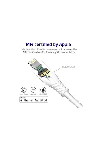 Lac01 İphone Lightning Mfi Şarj Ve Data Kablosu, 1.2 Metre