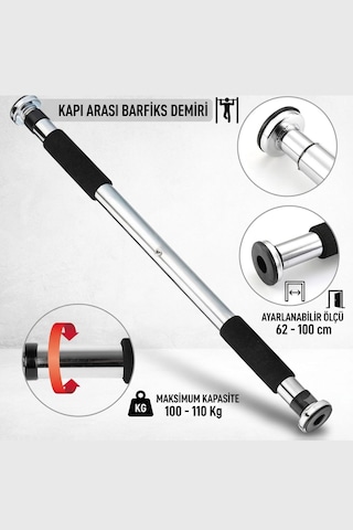 Kapı Barfiks Demiri Ve 25 Kg Orta Dirençli Barfiks Çekmeye Yardımcı Direnç Lastiği