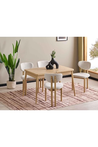 Hida Mutfak Masa Takımı Beyaz