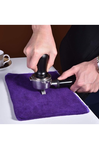 Leezsing Barista İçin Kalibre Edilmiş Espresso Tamper Kahve Tozu Presi, Düz Tabanlı 51mm, 304 Paslanmaz Çelik, Paslanmaz, Siyah Ergonomik Sap