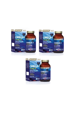 Nutraxin Omega 3 Q10 60 Kapsül 3 Adet