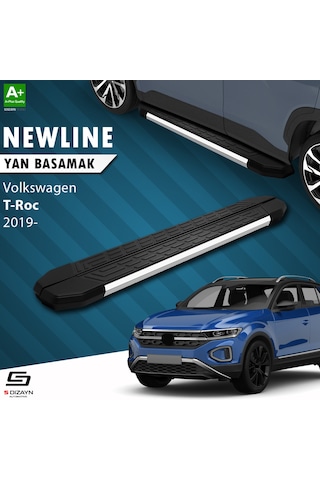 S-dizayn Vw T-roc Newline Krom Yan Basamak 173 Cm 2019 Üzeri A+ Kalite