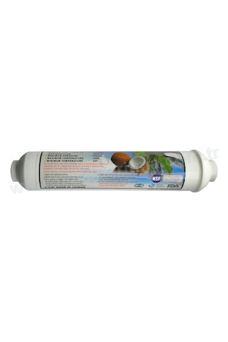 10 İnç İnline Post Karbon Filtre Nsf Onaylı Coconutlu