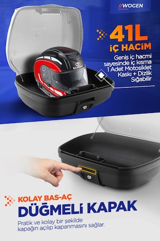 Wogen Wg41 Basic Arka Çanta 41 Litre Beyaz + Karbon Dizlik Hedi Siyah