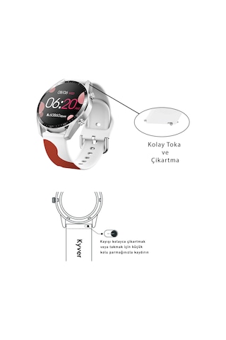 Kyver Amazfit Gts Uyumlu Desenli Silikon Kordon 20mm