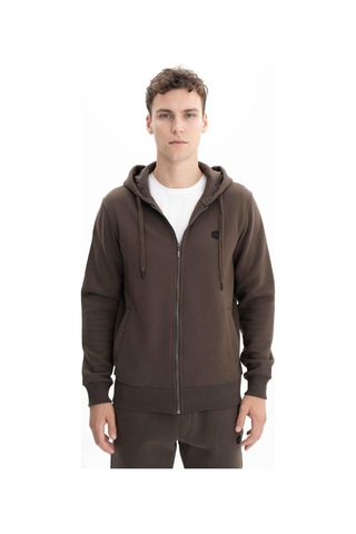 AR-MA Arma Erkek Regular Fit 3 İplik Şardonlu Tam Fermuar Kapüşonlu Cepli Sweatshirt 001