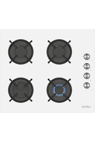 Simfer 4 Fonksiyon Trend Dijital Beyaz Power Turbo 3'lü Ankastre Set (Fırın + Ocak + Davlumbaz)