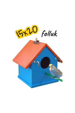 Değerli Hobi Ahşap Folluk Yuvalık Kuş Evi Muhabbet Kuşu