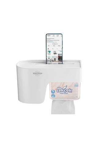 Rulopak Multitask Tuvalet Kağıdı Dispenseri Beyaz