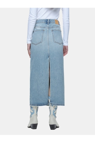 LTB Danıca Skırt Uzun Boy Jean Mid Indigo Etek Mavi