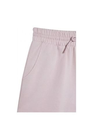 Soft&Basic Kadın Rahat Kalıp Cepli Beli Lastikli Kısa Paça Mavi Şort Pembe