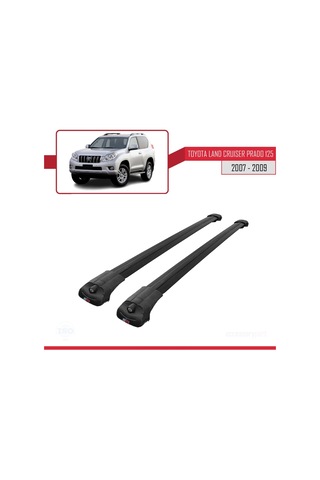Toyota Land Cruiser Prado J125 2007-2009 Arası İle Uyumlu Ace-1 Ara Atkı Tavan Barı Siyah