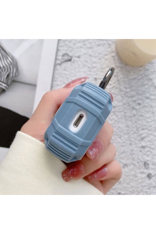 Mobilefix Air-pods Airbag 35 Darbelere Karşı Dayanıklı Düğmeli Kılıf-siyah Siyah