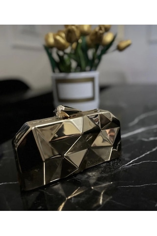 Abiye Çanta Gold Metalik