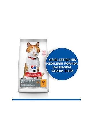 Hill's Scıence Plan Tavuklu Kısırlaştırılmış Yetişkin Kedi Maması 3 KG