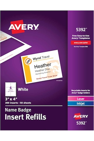 Avery L4786 Etiket Dolgu - 7,6 X 10,2 Cm - Box 300 5392 - 5'li