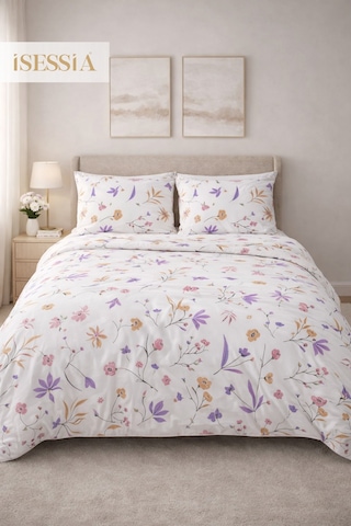 Fiora Çift Kişilik Çarşaflı Nevresim Takımı 200 X 240 Cm Mor