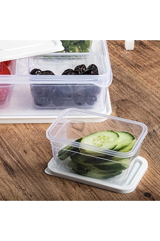 Porsima Follow Me 16 Parça Kapaklı Saklama Seti Kahvaltılık Beyaz