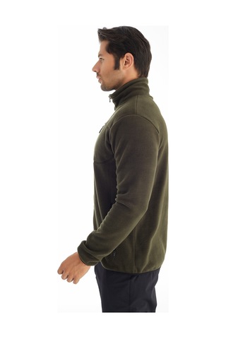 Crozwise Tam Fermuarlı Sweat 6037-04 Yeşil