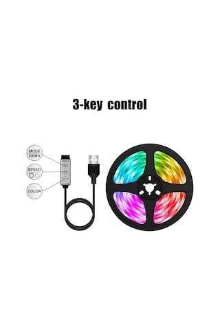 App 5050 Rgb Bluetooth Led Çubuk Işık 1m-30m Dc 5v Usb Led Çubuk Tv Arkaplan Işığı Odası Dekorasyon 3k Controller 5m