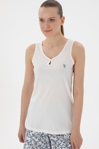 U.s. Polo Assn. Kadın Ekru Pijama Takım 50312913-vr019 Ecru Ekru