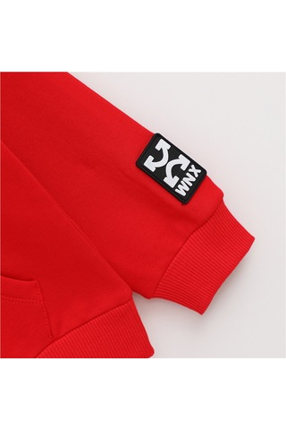 Wanex Erkek Çocuk Bisiklet Yaka Şardonlu Uzun Kol Kalın Sweatshirt - 16015 Kırmızı