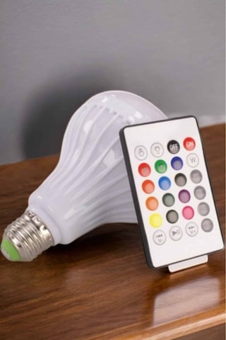 Kablosuz Bluetooth Hoparlör Led Lamba -