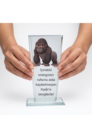 Arkadaşa Esprili Kristal Cam Plaket - Komik Ofis Ve Doğum Günü Hediyesi