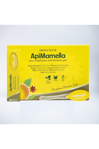 Apimedicine Premium Apimamella Ballı Fonksiyonel Bitki Ekstrakt Çayı 12'li Paket - Anneler İçin Günlük Rutin Kaşık Çay
