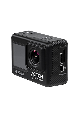 Acton Gold 4k Çift Ekranlı Aksiyon Kamerası Siyah