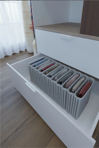 11 Bölmeli Dolap Ve Çekmece Içi Düzenleyici Akordiyon Organizer M-00500 3 Adet 00517 Diğer