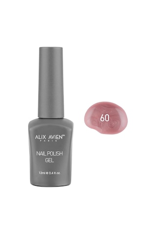Alix Avien Işıltılı Bej Pembe Kalıcı Oje 60-yoğun Renk Veren Jel Oje 12 Ml-nail Uv Gel Polish 60
