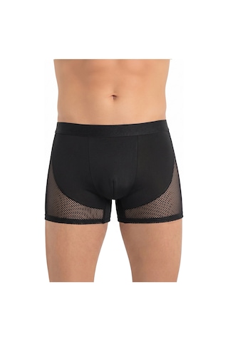 Just Inner Erkek Modal Boxer Fileli Terletmez Doğal Yapı 135010 Siyah