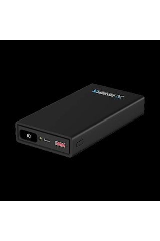 Enerx Enr-p20188dc Powerbank 20.000 Mah Dijital Ekranlı Fenerli Usb+type-c 2.1a Beyaz Siyah