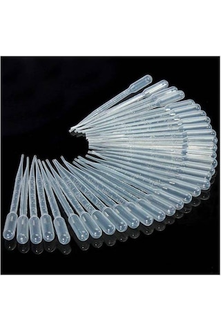 Pastör Pipeti 3Ml - Plastik Damlalık 50 Adet