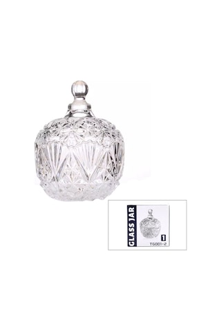 Glass Jar Tg-001-1 Cam Lokumluk Ve Şekerlik Diğer