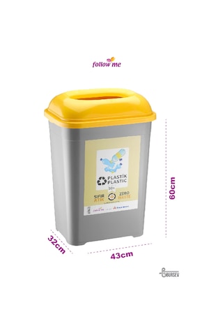 Plastik Atık Geri Dönüşüm Kutusu (50 Litre)