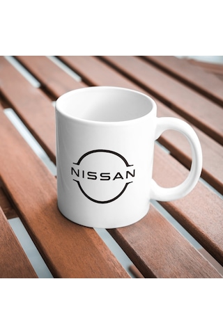 Applucky Nissan Logo Tarihçesi Baskı Kupa Bardak Beyaz