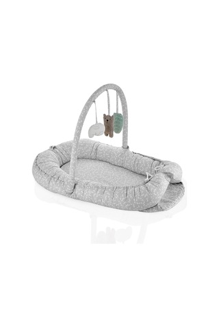 Babyjem Oyuncaklı Anne Baba Yanı Yatağı - Gri 40x65 Cm