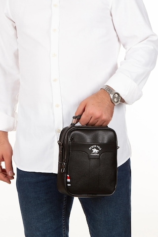 Newish Polo Çapraz El Ve Omuz Askılı Postacı Çanta-siyah Siyah