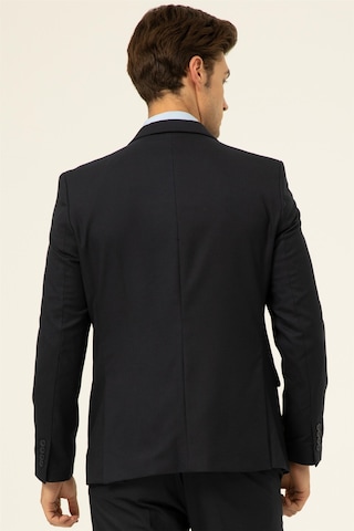 Süvari Lacivert Slim Fit Düz Sivri Yaka 6 Drop Klasik Takım Elbise