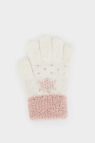Defacto Kız Çocuk Triko Eldiven V1289a625wner129 Ekru