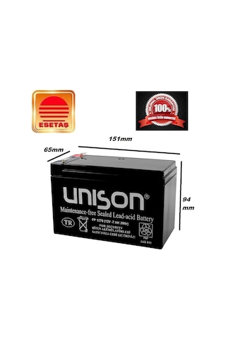 12V 7 Ah Unison Kuru Bakimsiz Akü / 131030230